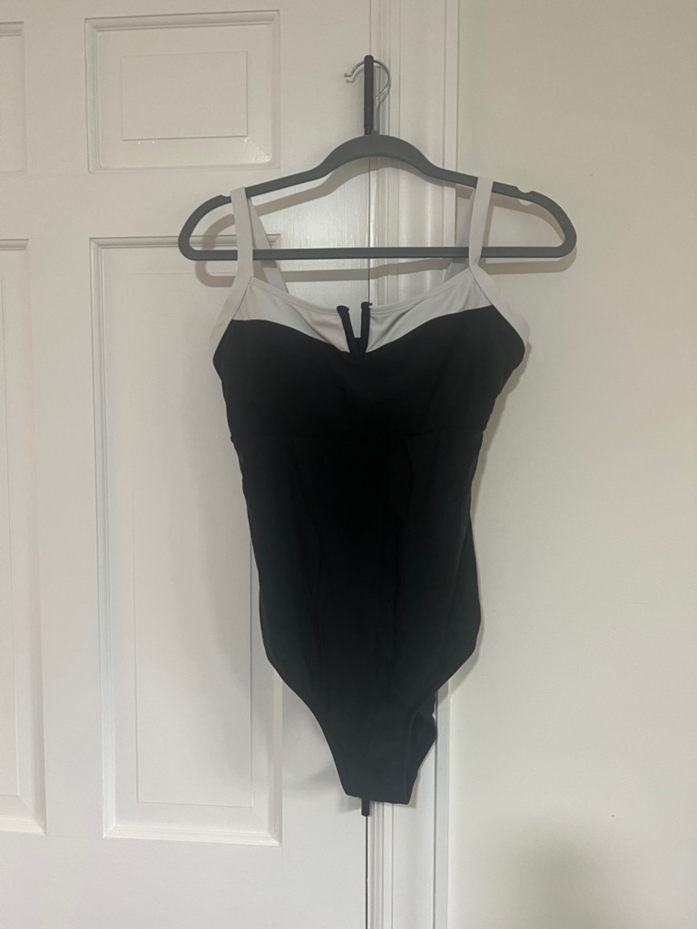 Classic Black and White One-Piece Swimsuit
